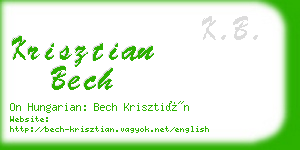 krisztian bech business card